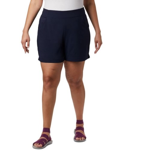 Women's Columbia Anytime Casual Shorts Navy | Plus Size CA-N1L08